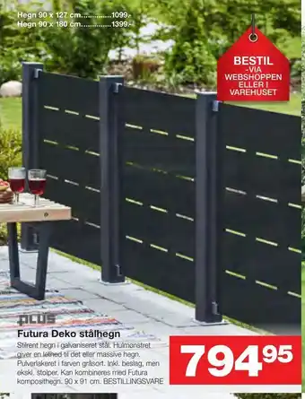 Bauhaus Futura Deko stålhegn tilbud