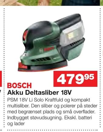 Bauhaus Akku Deltasliber 18V tilbud