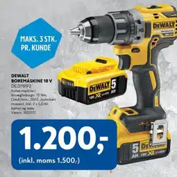Davidsen Dewalt boremaskine 18 v dcd791p2 tilbud