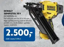 Davidsen Dewalt sømpistol 18 v dcn930n-xj tilbud