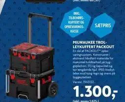 Davidsen Milwaukee trol- leykuffert packout . tilbud