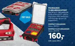 Davidsen Milwaukee tilbehørskuffert compact organiser varenr. 1965127. compact slim organiser varenr. 2041179. tilbud
