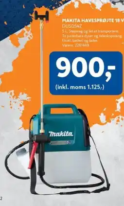Davidsen Makita havesprøjte 18 v dus054z tilbud