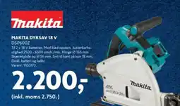 Davidsen Makita dyksav 18 v dsp600z tilbud