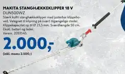 Davidsen Makita stanghækkeklipper 18 v dun500wz tilbud