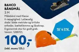 Davidsen Bahco båndmål 3m tilbud
