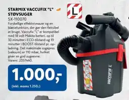 Davidsen Starmix vaccufix ”l” støvsuger sx-110070 tilbud