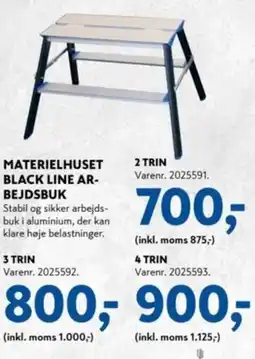 Davidsen Materielhuset black line ar- bejdsbuk 2 trin varenr. 2025591. tilbud