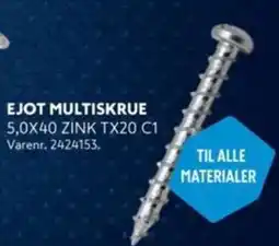 Davidsen Ejot multiskrue 5,0x40 zink tx20 c1 varenr. 2424153. tilbud