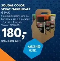Davidsen Soudal color spray markersæt 6-pak tilbud
