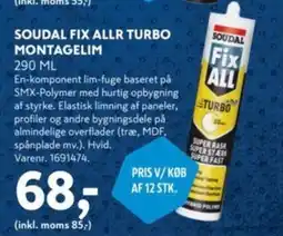 Davidsen Soudal fix allr turbo montagelim tilbud