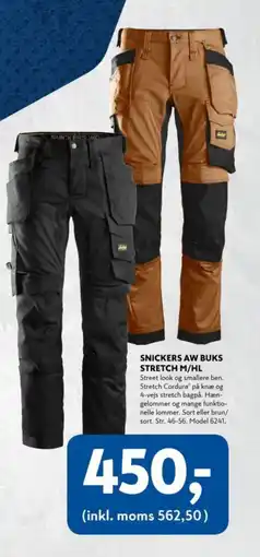 Davidsen Snickers aw buks stretch m/hl tilbud
