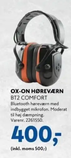 Davidsen Ox-on høreværn bt2 comfort tilbud