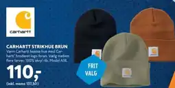 Davidsen Carhartt strikhue brun tilbud