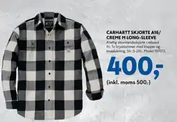 Davidsen Carhartt skjorte a16/ creme m long-sleeve tilbud