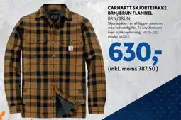 Davidsen Carhartt skjortejakke brn/brun flannel brn/brun tilbud