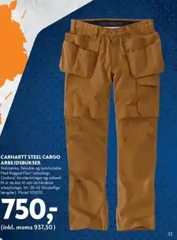 Davidsen Carhartt steel cargo arbejdsbukser tilbud