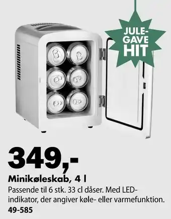 Minikøleskab, 4 l