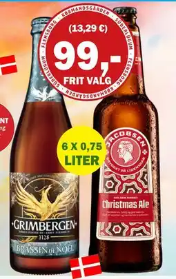 Købmandsgården Grimbergen Brassin De Noël, Jacobsens Christmas Ale, DKK 99 tilbud