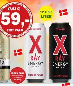 Købmandsgården X Ray Energy, X Ray Energy Sugar Free, DKK 59 tilbud