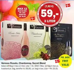 Købmandsgården Verosso Rosato, Chardonnay, Secret Blend, DKK 59 tilbud
