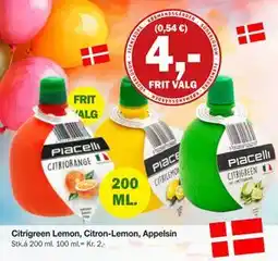 Købmandsgården Citrigreen Lemon, Citron-Lemon, Appelsin, DKK 4 tilbud