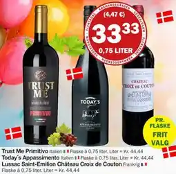 Købmandsgården Trust Me Primitivo, DKK 33.33 tilbud