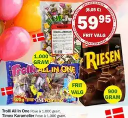 Købmandsgården Timex Karameller, DKK 59.95 tilbud