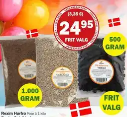 Købmandsgården Rexim Hørfrø, DKK 24.95 tilbud