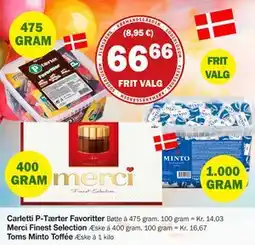 Købmandsgården Toms Minto Toffée, DKK 66.66 tilbud