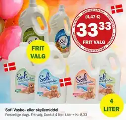 Købmandsgården Sofi Vaske- eller skyllemiddel, DKK 33.33 tilbud