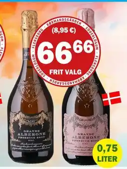 Købmandsgården Grande Alberone, Prosecco, Prosecco Rosé, DKK 66.66 tilbud