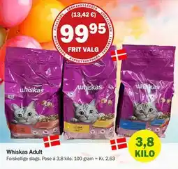 Købmandsgården Whiskas Adult, DKK 99.95 tilbud