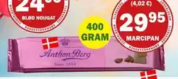 Købmandsgården Anthon Berg Ren Rå Marcipan, DKK 29.95 tilbud