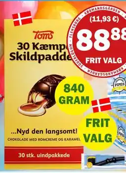 Købmandsgården Toms Kæmpe Skildpadder, DKK 88.88 tilbud