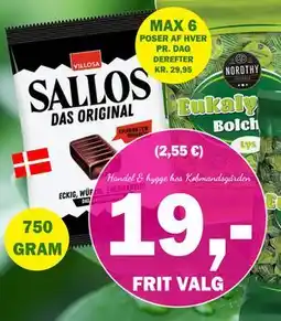 Købmandsgården Villosa Sallos, DKK 19 tilbud