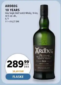 Scandinavian Park ARDBEG 10 YEARS, DKK 289.99 tilbud