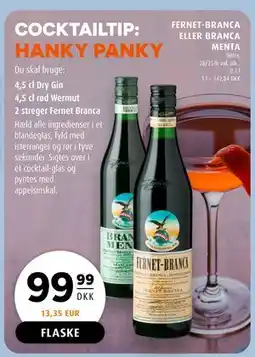Scandinavian Park FERNET-BRANCA ELLER BRANCA MENTA, DKK 99.99 tilbud