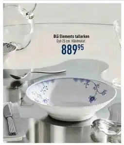 Imerco Blå Elements tallerken, DKK 889.95 tilbud