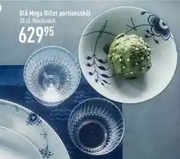 Imerco Blå Mega Riflet portionsskål, DKK 629.95 tilbud