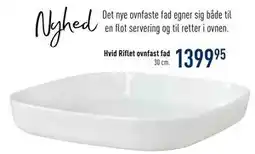 Imerco Hvid Riflet ovnfast fad, DKK 1399.95 tilbud