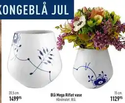 Imerco Blå Mega Riflet vase tilbud