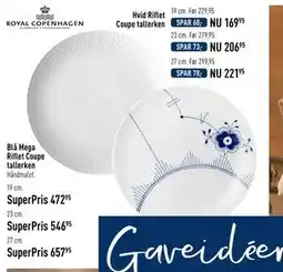 Imerco Hvid Riflet Coupe tallerken, DKK 169.95 tilbud