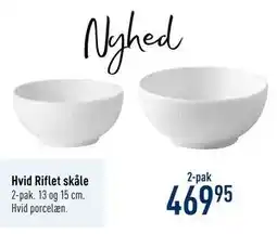 Imerco Hvid Riflet skåle, DKK 469.95 tilbud