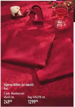 Imerco Stjerne Riflet Jul tekstil, DKK 1299.95 tilbud