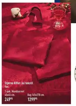 Imerco Stjerne Riflet Jul tekstil, DKK 249.95 tilbud