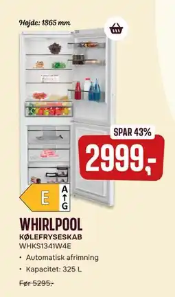 Skousen WHIRLPOOL KØLEFRYSESKAB, DKK 2999 tilbud