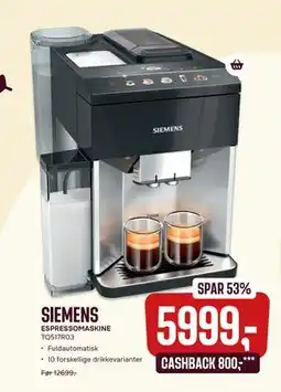 Skousen ESPRESSOMASKINE, DKK 5999 tilbud