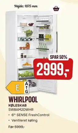 Skousen WHIRLPOOL KØLESKAB, DKK 2999 tilbud