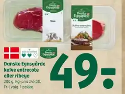 Coop 365 Danske Egnsgårde kalve entrecote eller ribeye tilbud